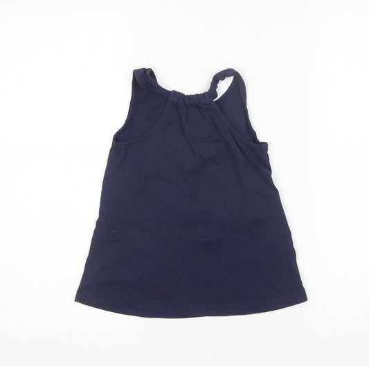 Nutmeg Girls Blue   Basic Tank Size 7-8 Years