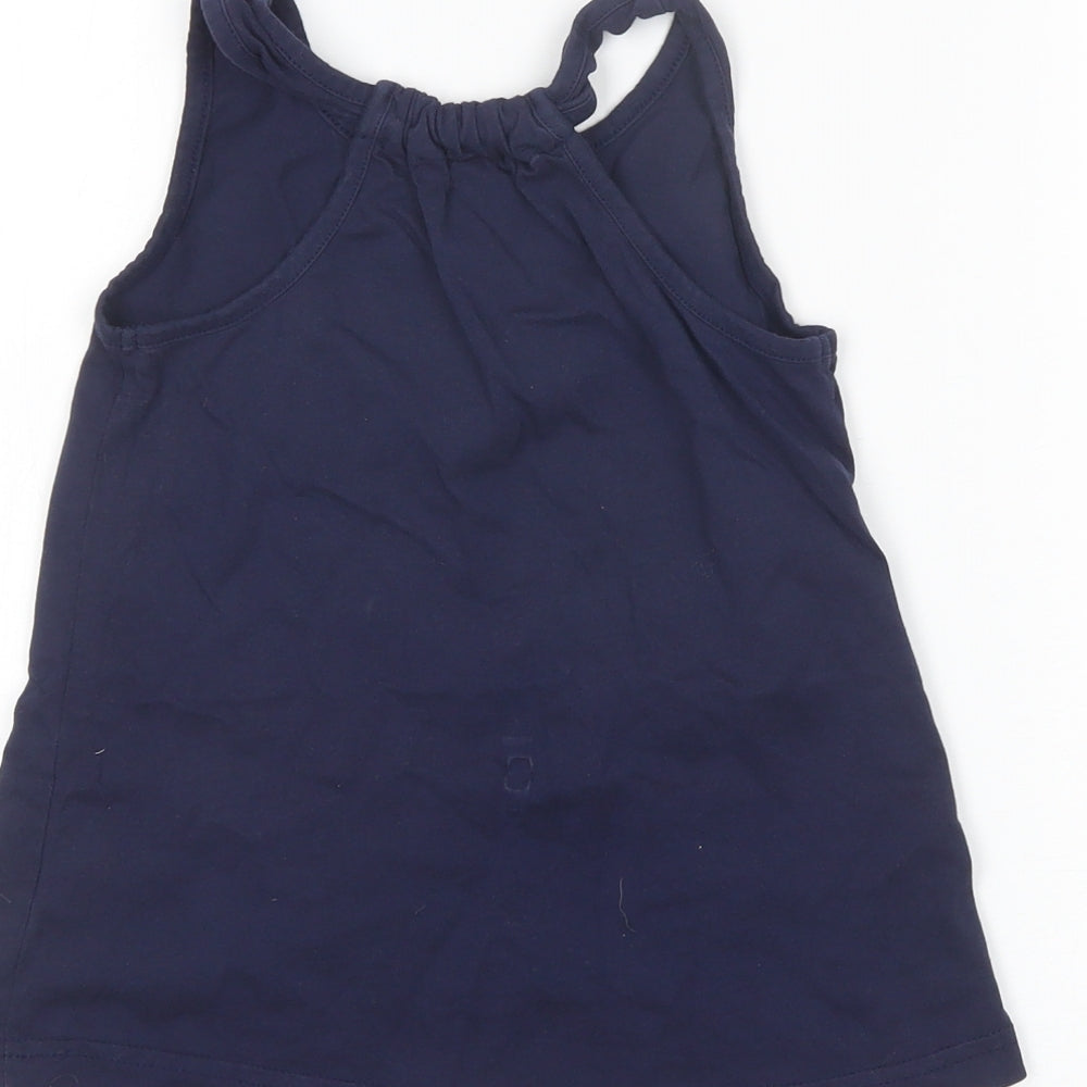 Nutmeg Girls Blue   Basic Tank Size 7-8 Years