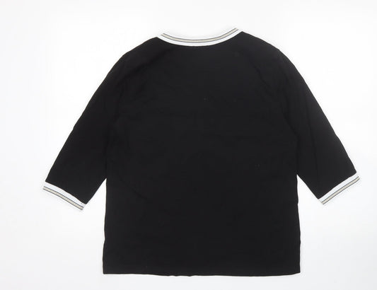 INVT Womens Black   Basic T-Shirt Size S
