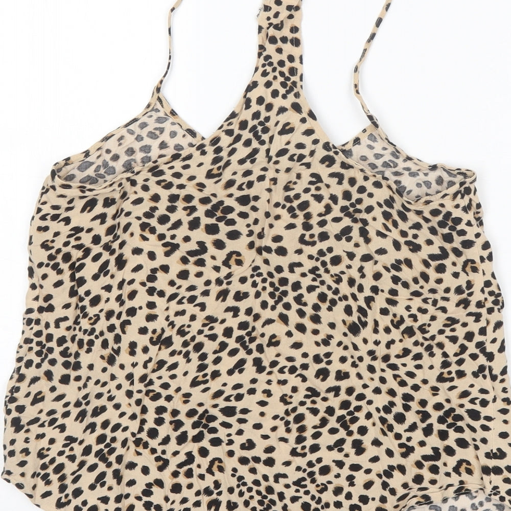 H&M Womens Multicoloured Animal Print  Basic Tank Size 6