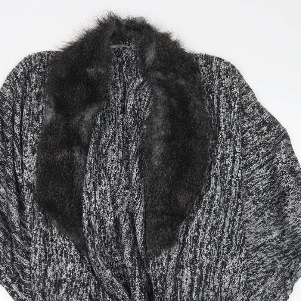 Preworn Womens Grey  Knit Cape Jumper One Size