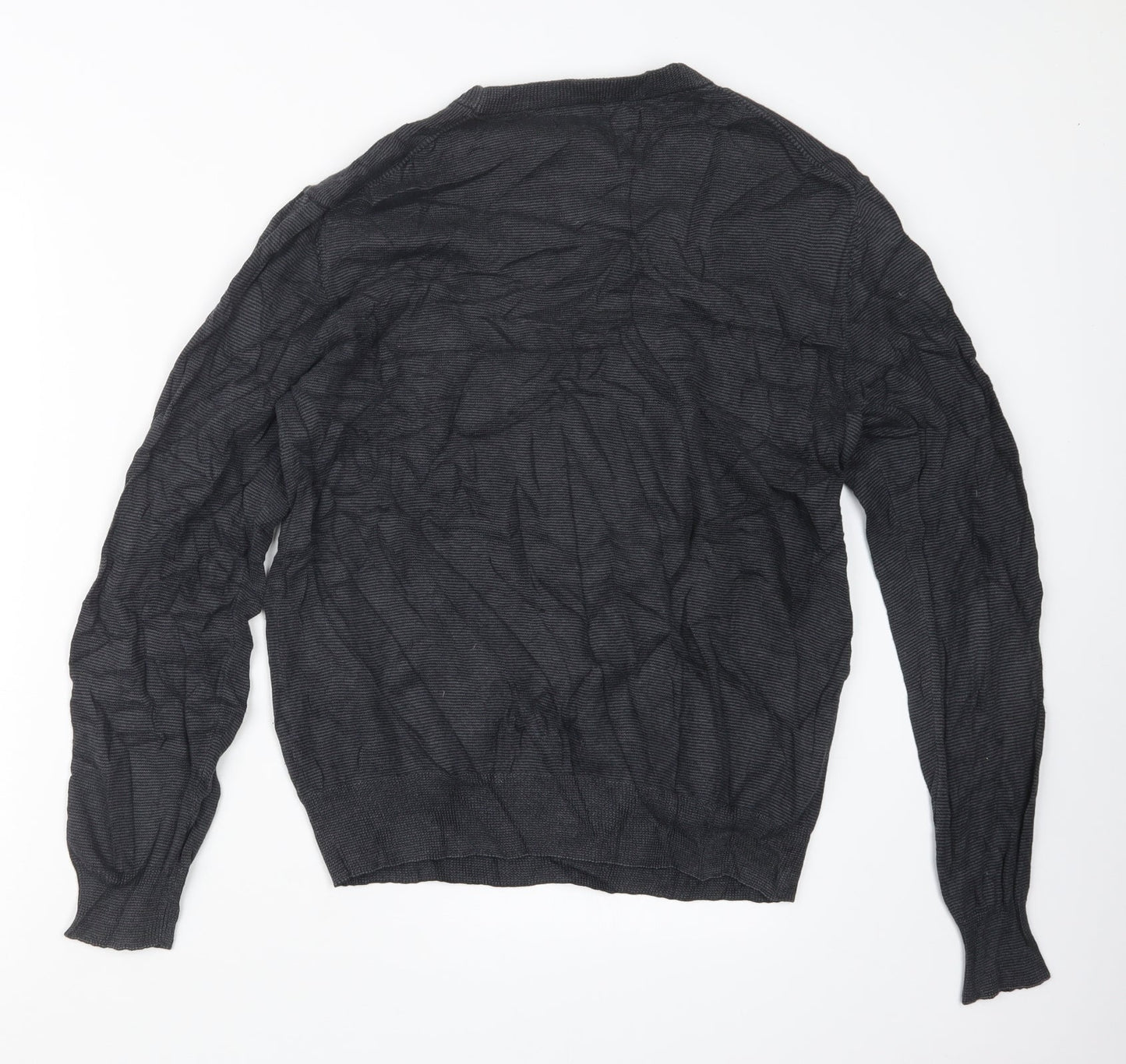 Perry Ellis Mens Grey  Knit Pullover Jumper Size S