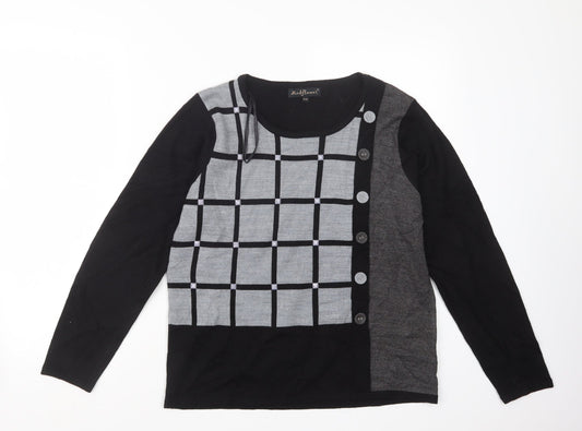 MUDFLOWER Womens Black  Knit Pullover Jumper Size S