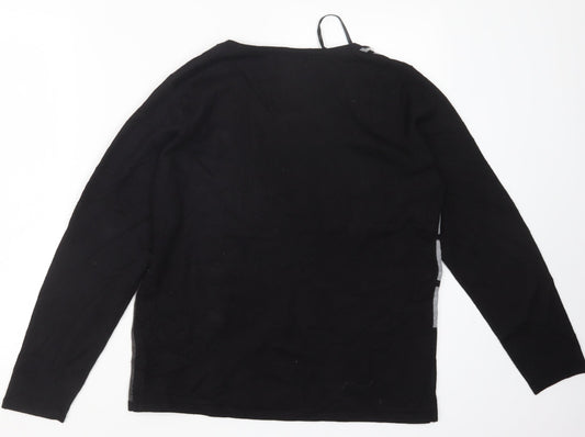 MUDFLOWER Womens Black  Knit Pullover Jumper Size S