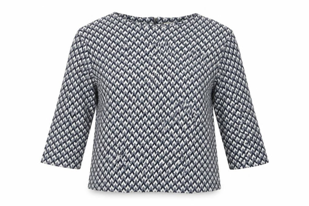 River Island Womens Blue Geometric  Basic Blouse Size 10