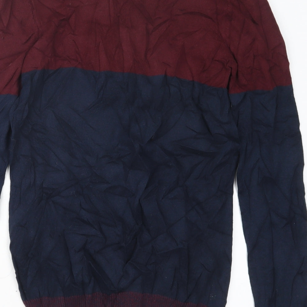 Your Turn Mens Blue  Knit Pullover Jumper Size S