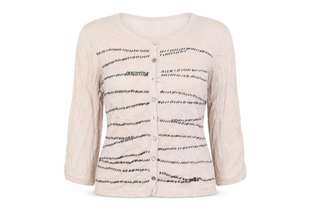 Caroline Sills Womens Beige  Knit Cardigan Jumper Size M