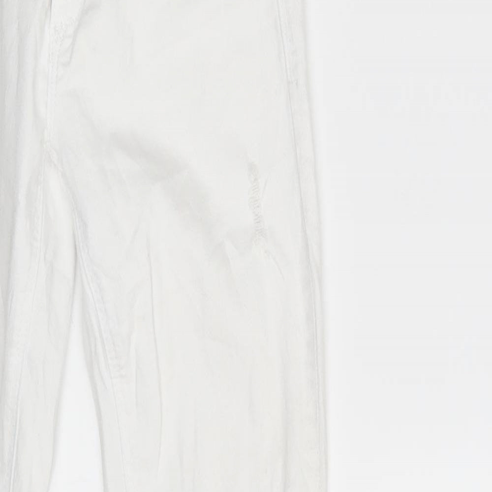 TALLY WEiJL Womens White  Denim Skinny Jeans Size 10 L28 in