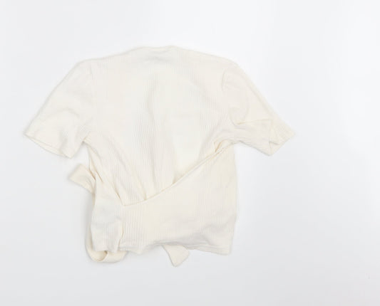 Zara Womens Ivory   Pullover Sweatshirt Size S