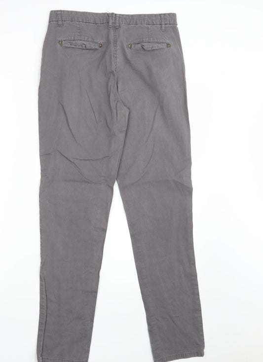 Denim Co.  Womens Beige  Denim Chino Trousers Size 10 L29 in