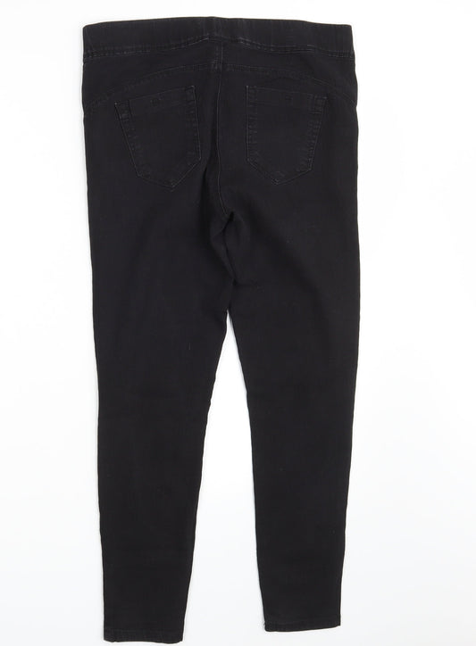 Denim Co.  Womens Black  Denim Jegging Jeans Size 12 L26 in