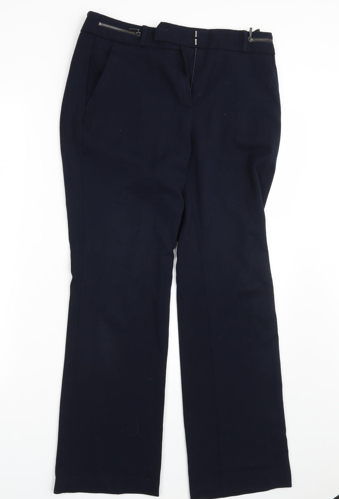 M&S Womens Blue   Trousers  Size 8 L30 in