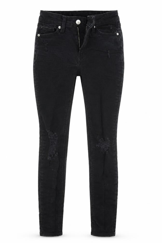 Denim Co.  Womens Black  Denim Skinny Jeans Size 6 L26 in