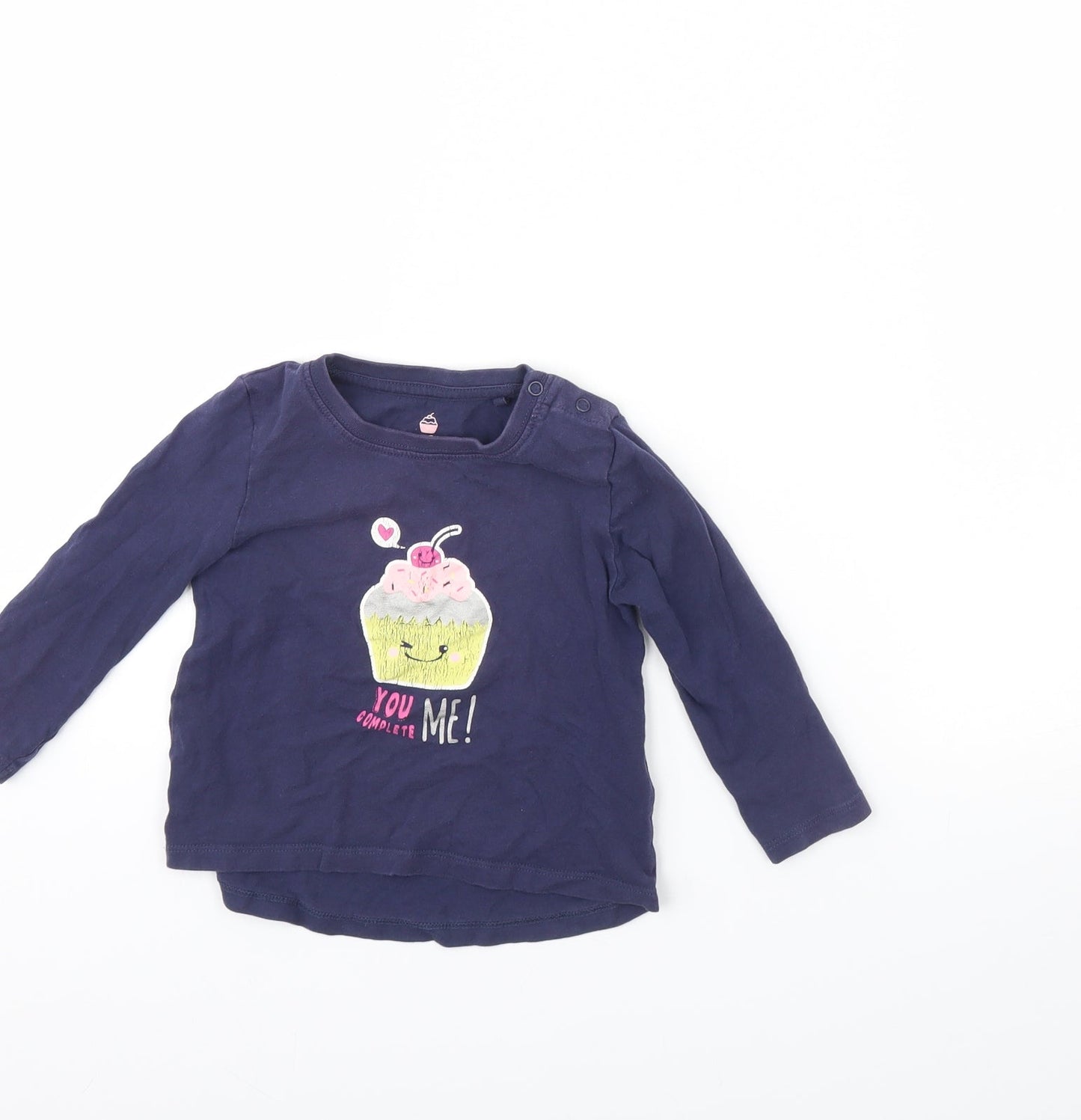 Lulipu Girls Blue   Basic T-Shirt Size 12 Months