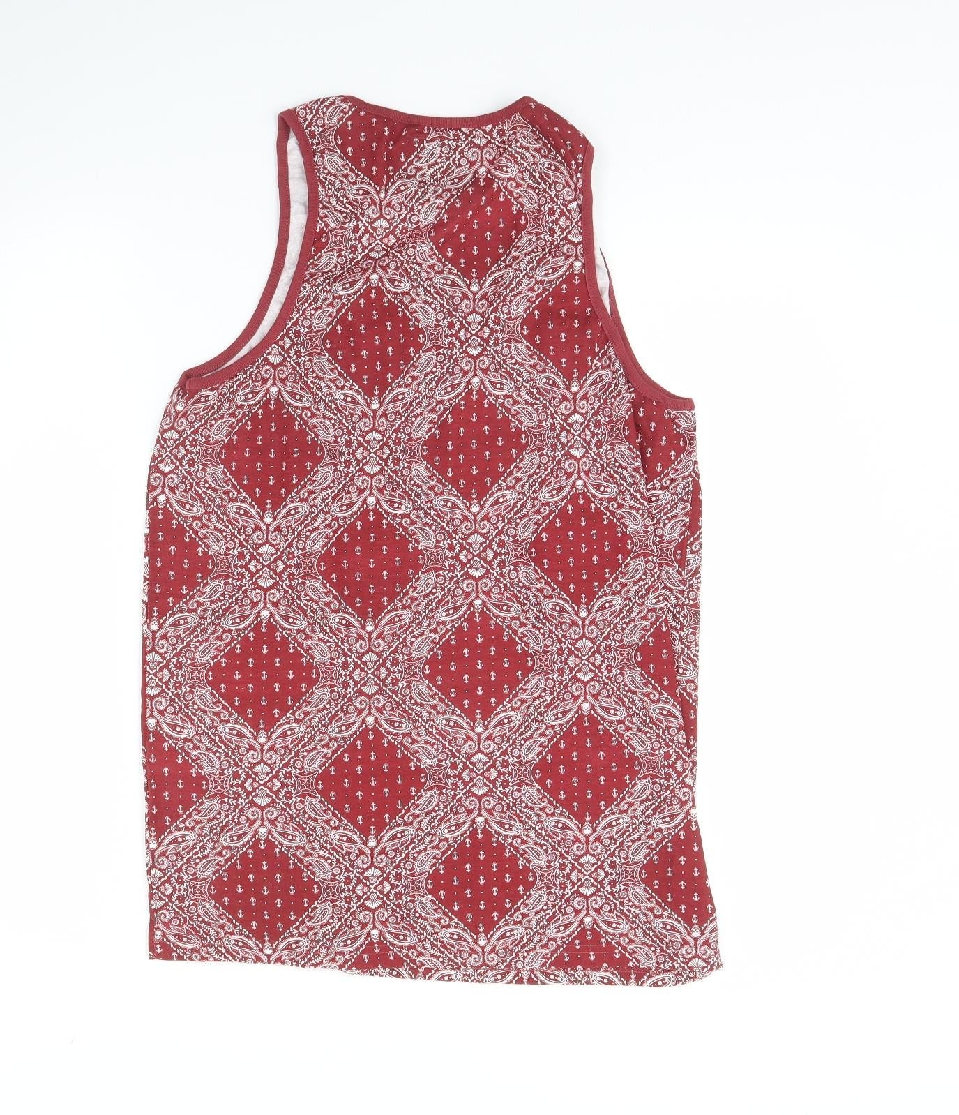 Twisted Soul Womens Red Fair Isle  Basic Tank Size L