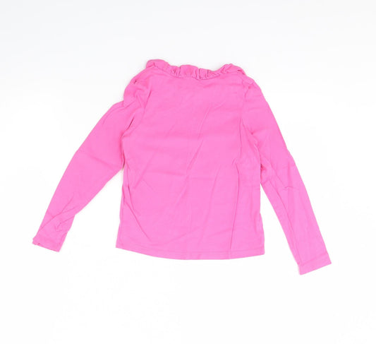M&s Girls Pink   Basic Blouse Size 6 Years