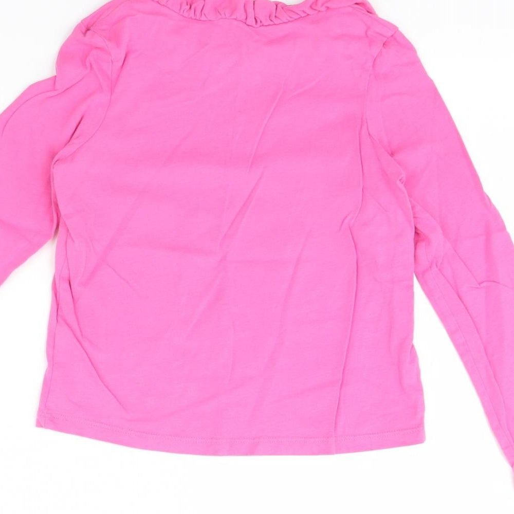 M&s Girls Pink   Basic Blouse Size 6 Years