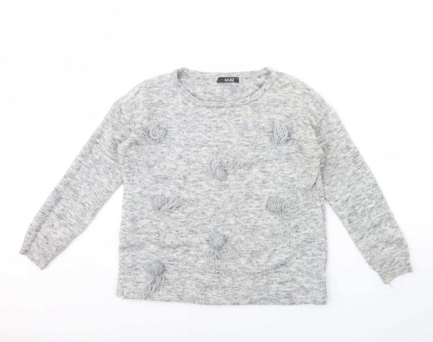 Quiz Womens Grey   Pullover Jumper Size M