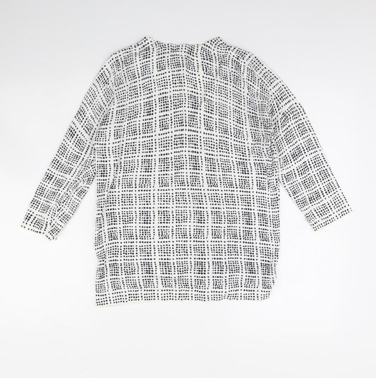 NEXT Womens White Geometric  Pullover Jumper Size 12