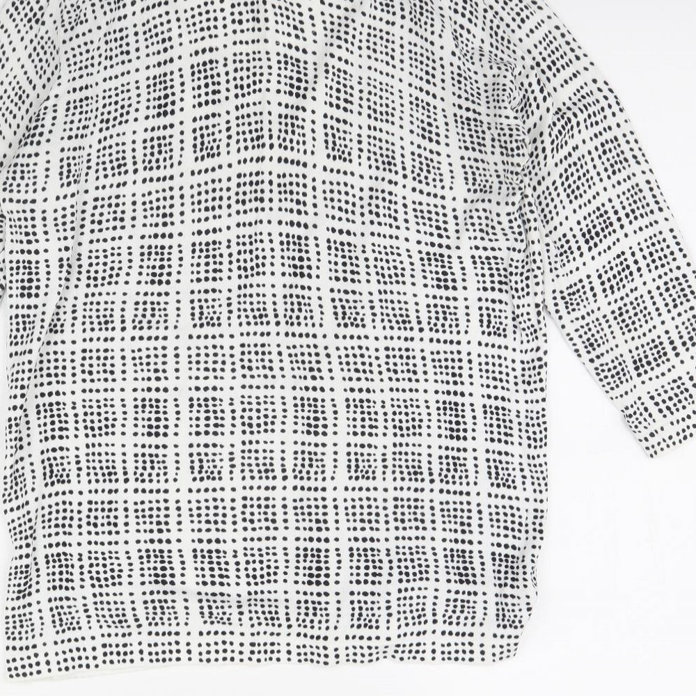 NEXT Womens White Geometric  Pullover Jumper Size 12