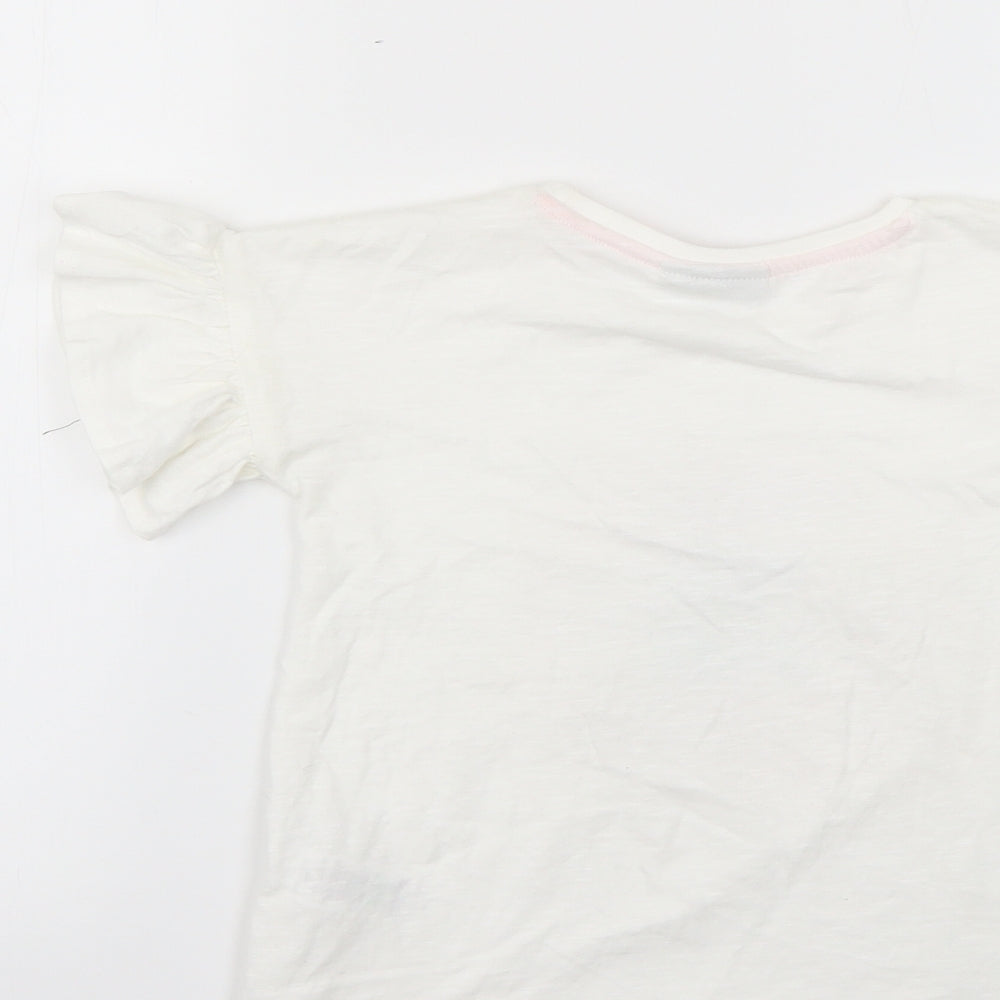 Matalan Girls White   Basic T-Shirt Size 5 Years