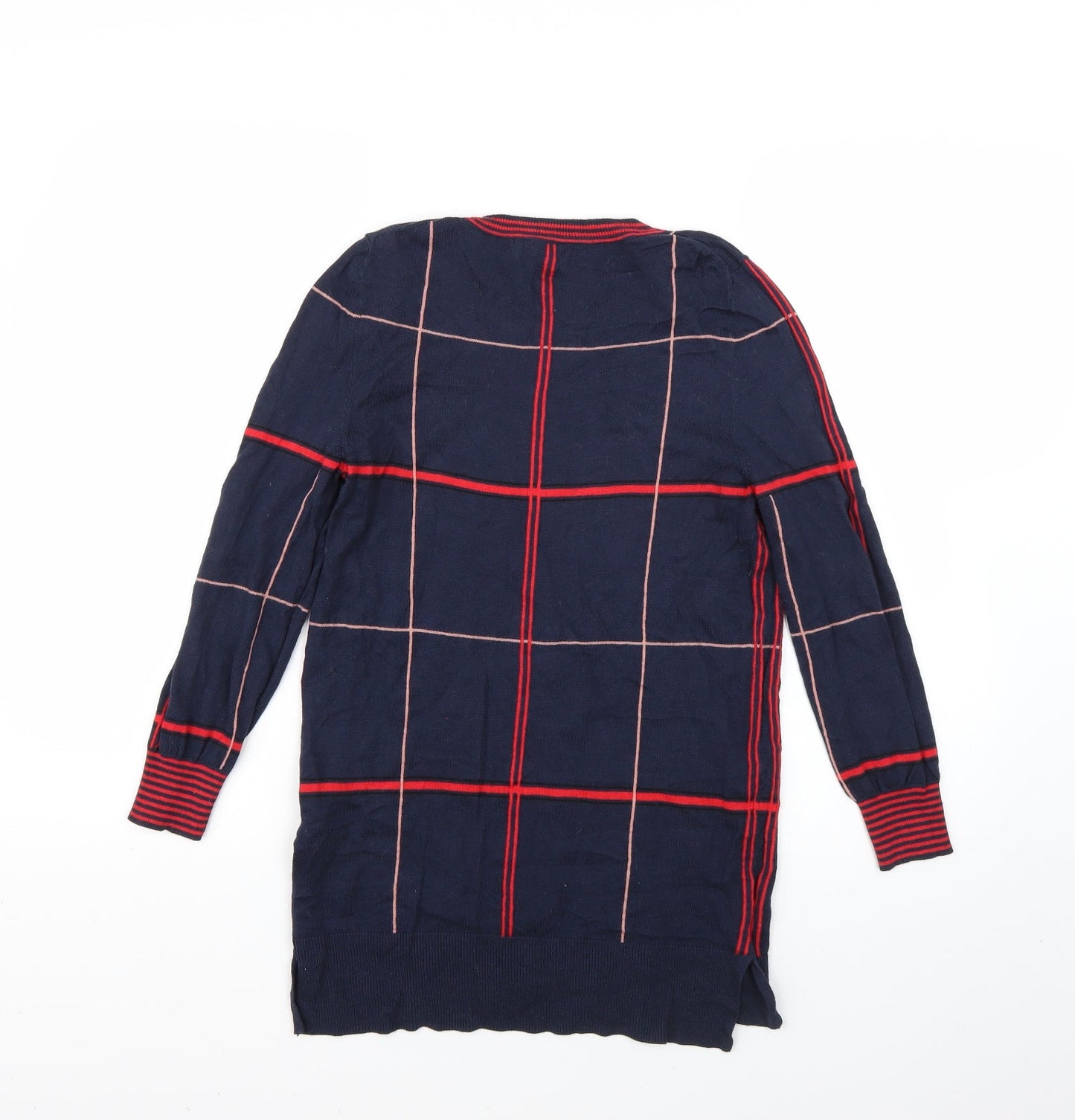 NEXT Womens Multicoloured Check  Pullover Jumper Size 8