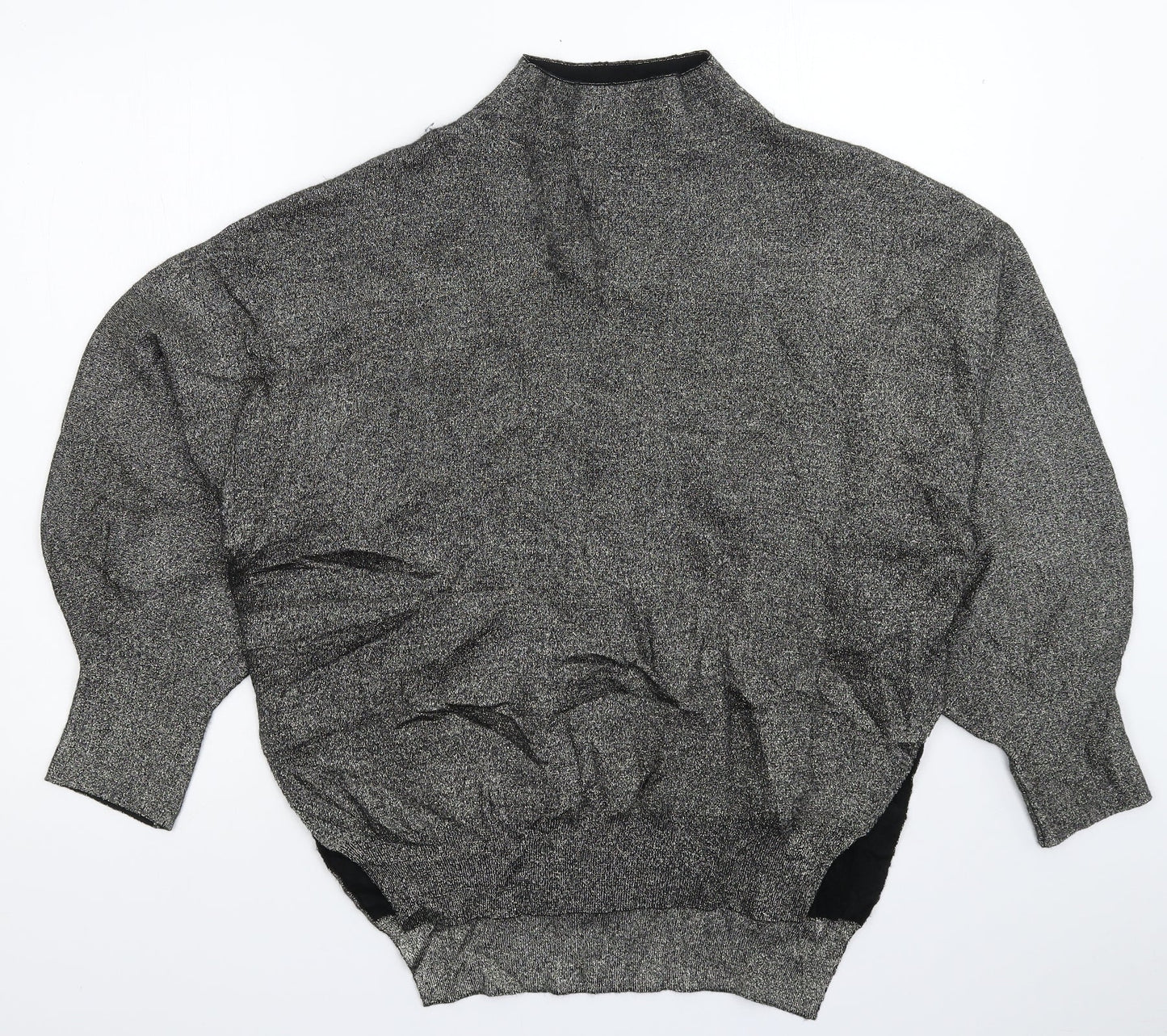 H&M Womens Silver  Knit Pullover Jumper Size S  - Oversized