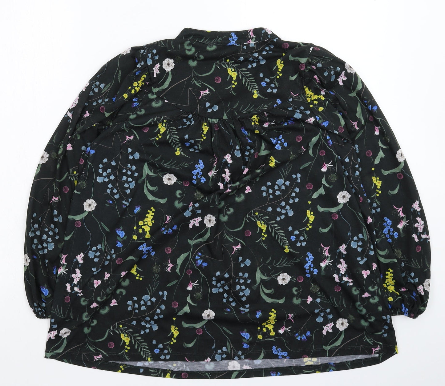 H&M Womens Black Floral  Basic Blouse Size S