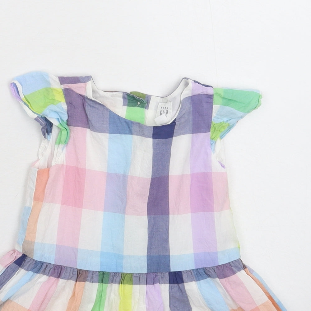 Gap Girls Multicoloured Check  Fit & Flare  Size 36 Months