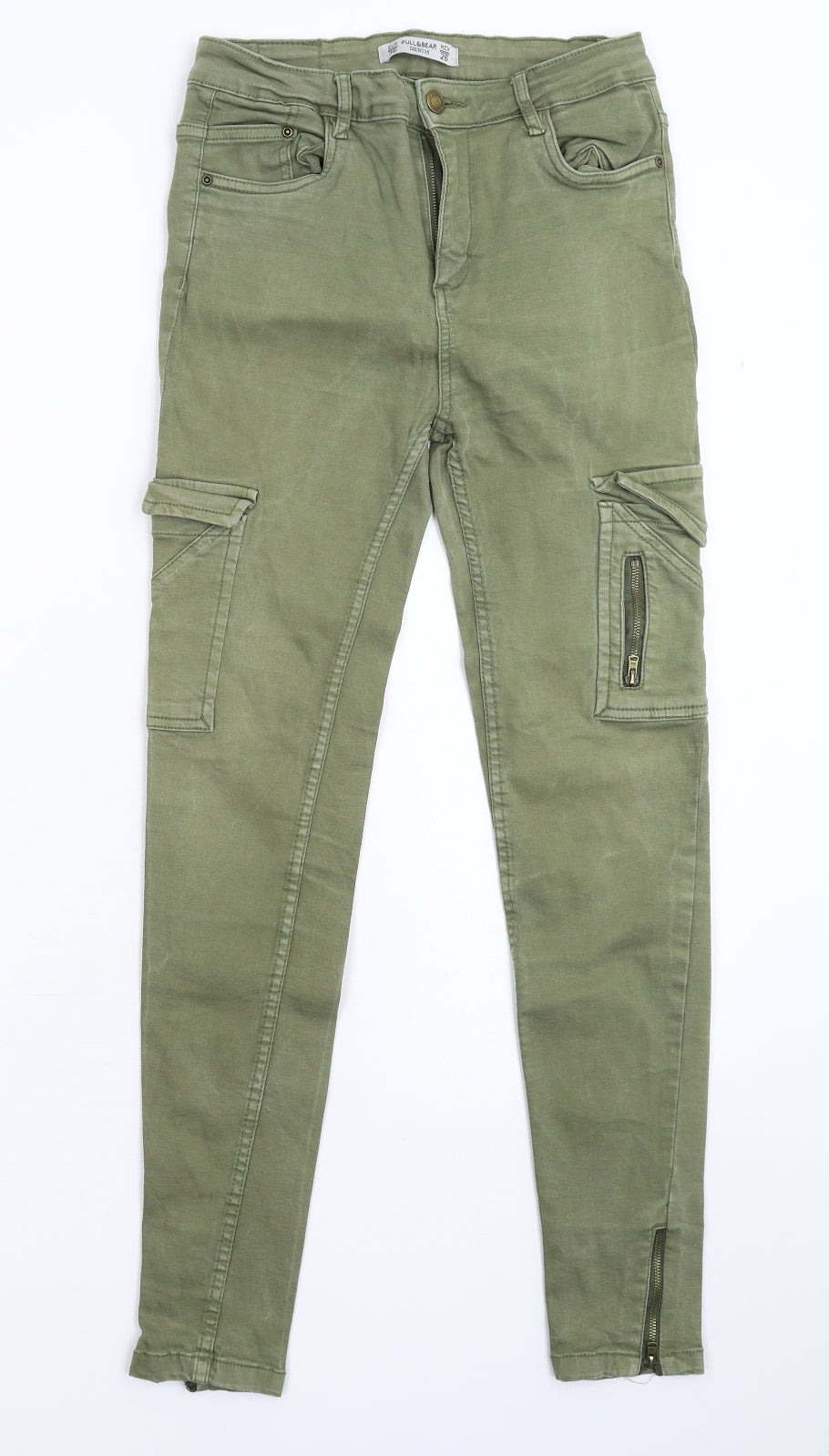 Pull&Bear Womens Green  Denim Skinny Jeans Size 26 in L26 in