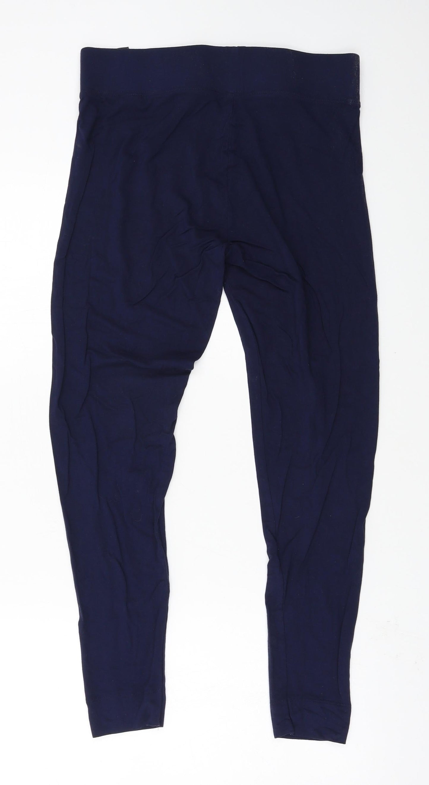 Marks and Spencer Womens Blue  Jersey Capri Leggings Size 12 L25 in