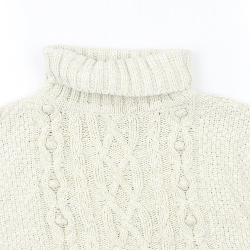 Nula Bug Girls Ivory  Knit Pullover Jumper Size 8 Years