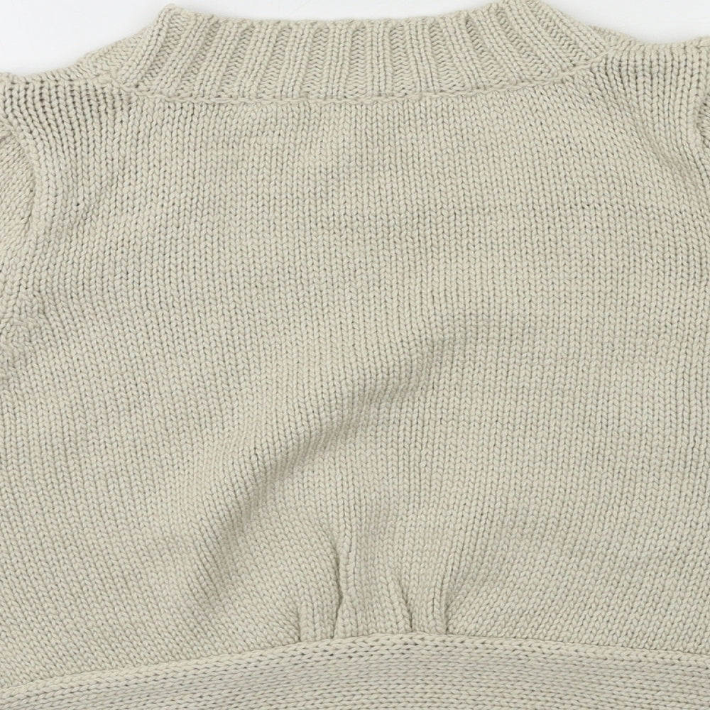 Marks and Spencer Womens Grey  Knit Cardigan Jumper Size 14