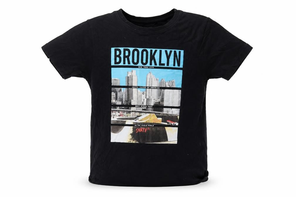 Primark Boys Black   Basic T-Shirt Size 8-9 Years