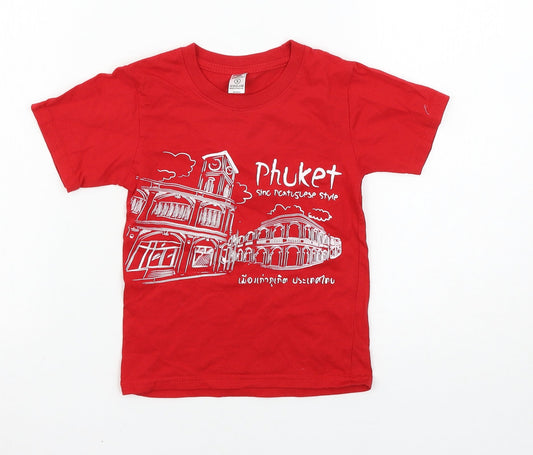 Preworn Girls Red   Basic T-Shirt Size XS
