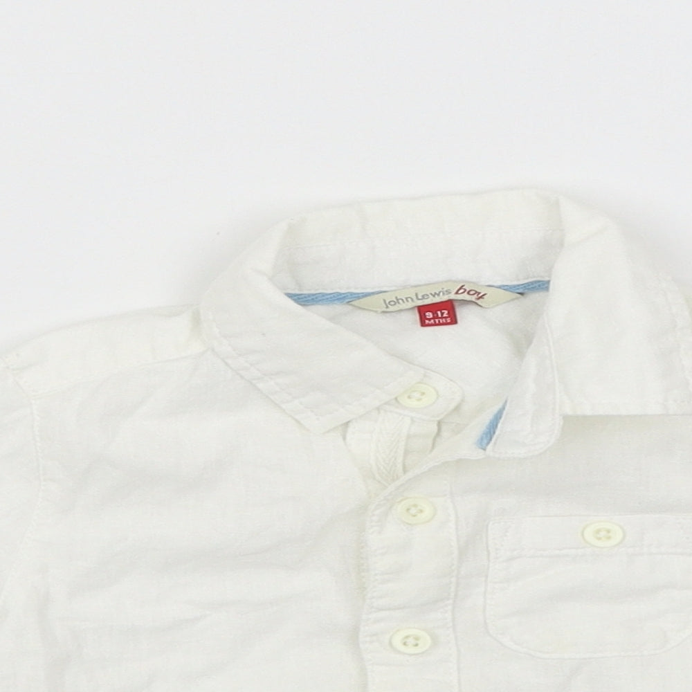 John Lewis Boys White   Basic Casual Size 9-12 Months