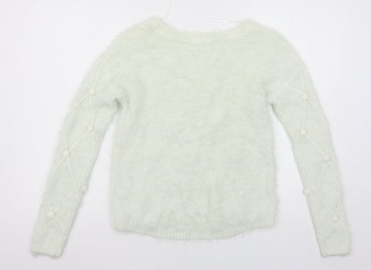 Red Herring Womens White   Pullover Jumper Size 10