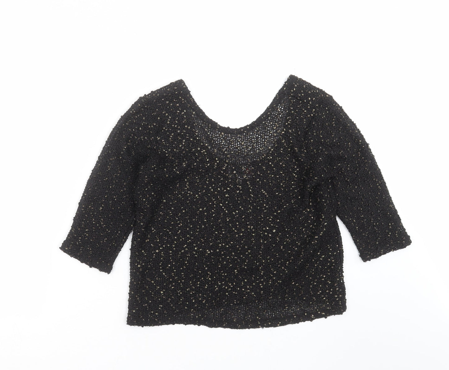 River Island Womens Black  Knit Pullover Jumper Size 12