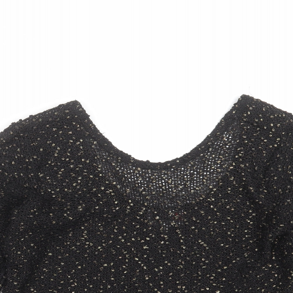River Island Womens Black  Knit Pullover Jumper Size 12