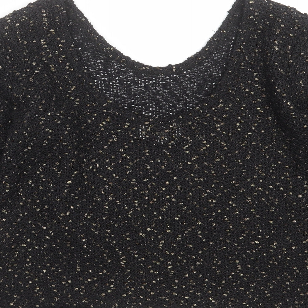 River Island Womens Black  Knit Pullover Jumper Size 12