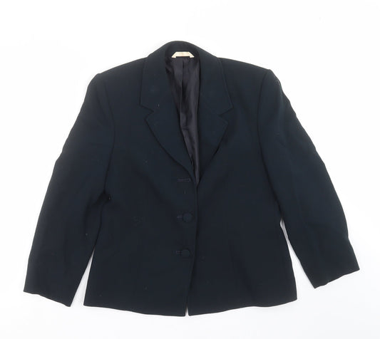 Preworn Womens Blue   Jacket Suit Jacket Size 14