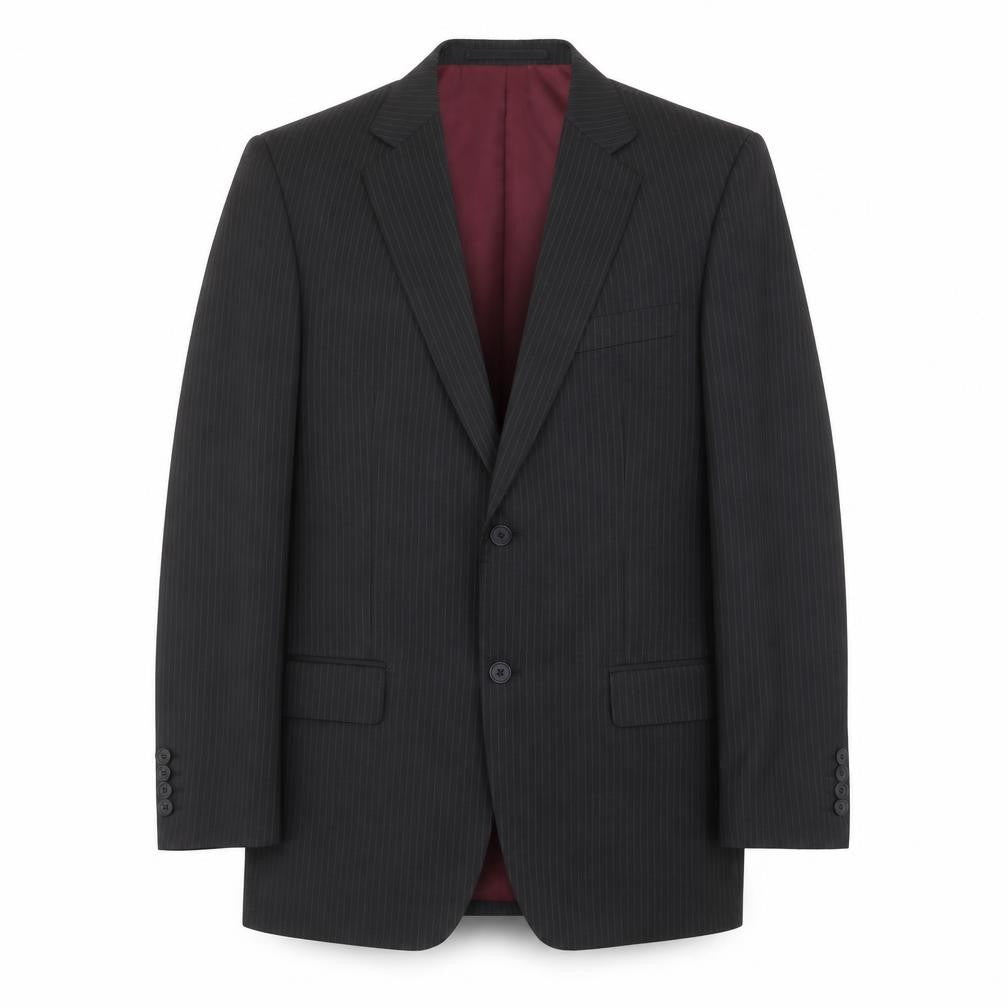 Marks and Spencer Mens Black Striped  Jacket Suit Jacket Size 40