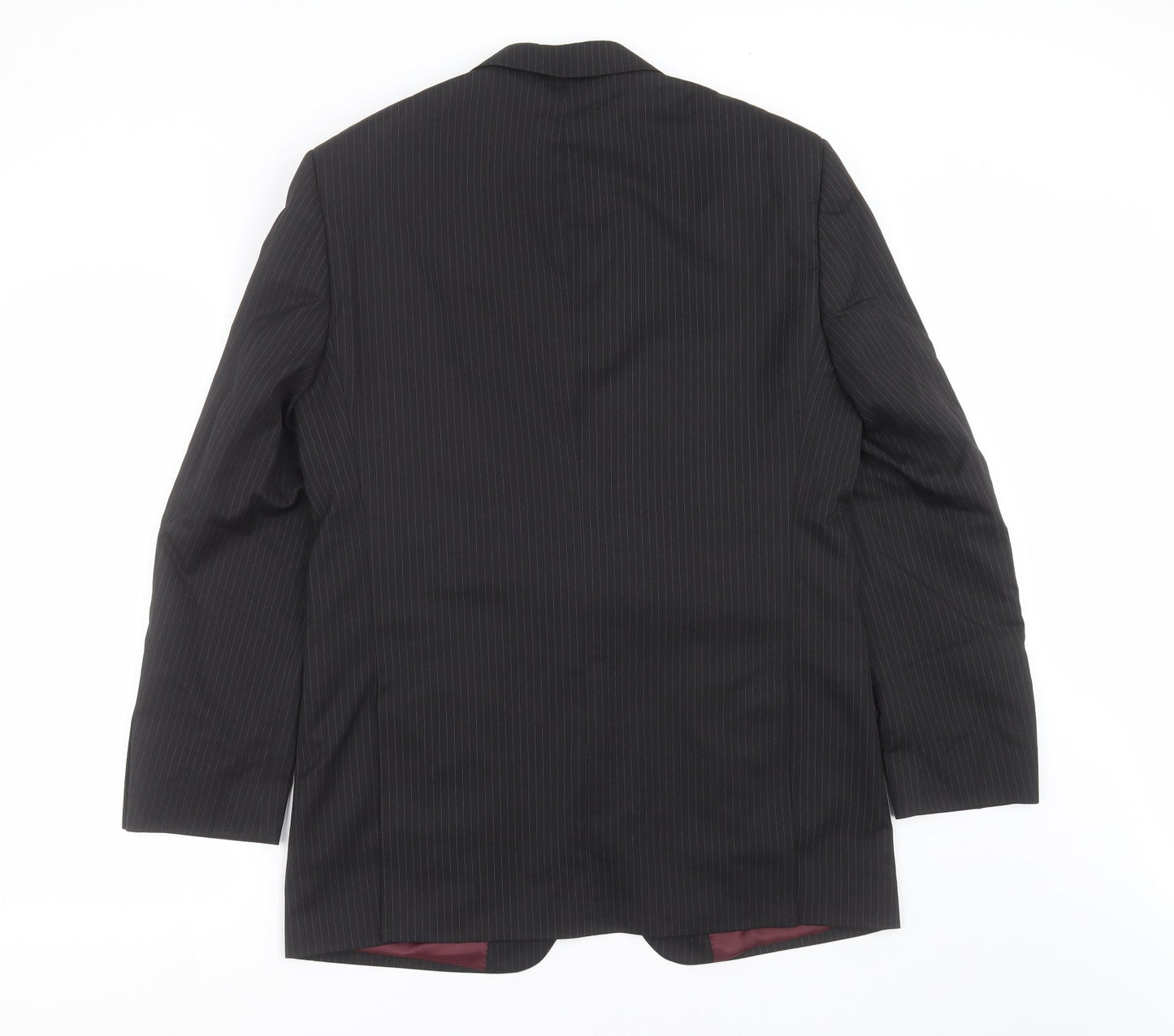 Marks and Spencer Mens Black Striped  Jacket Suit Jacket Size 40