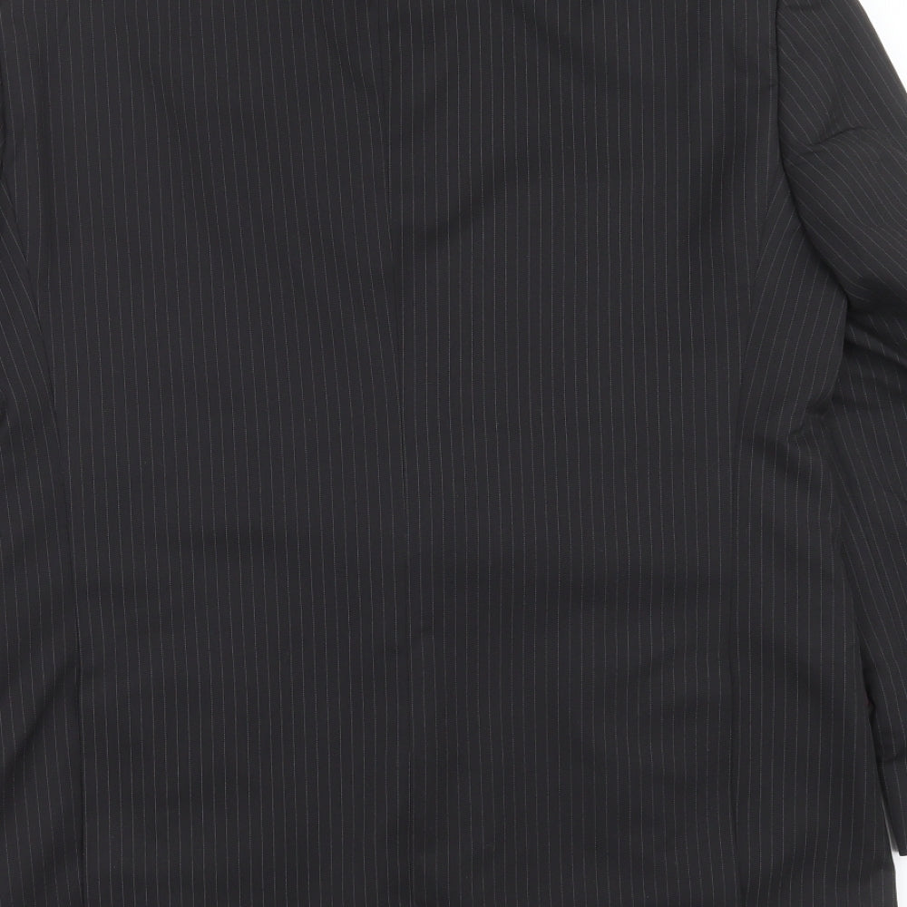 Marks and Spencer Mens Black Striped  Jacket Suit Jacket Size 40