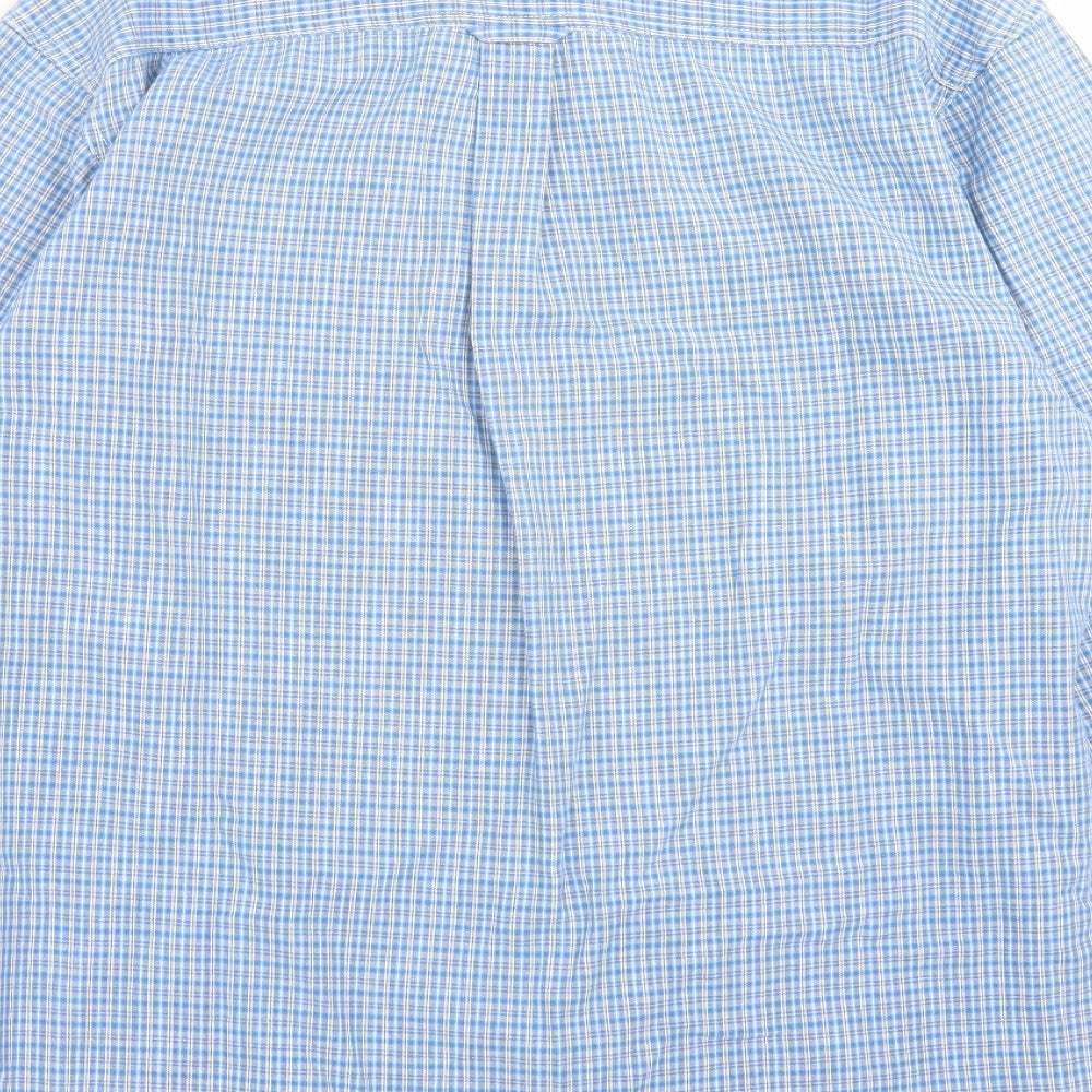 Moto Jeanswear Mens Blue Check   Button-Up Size M