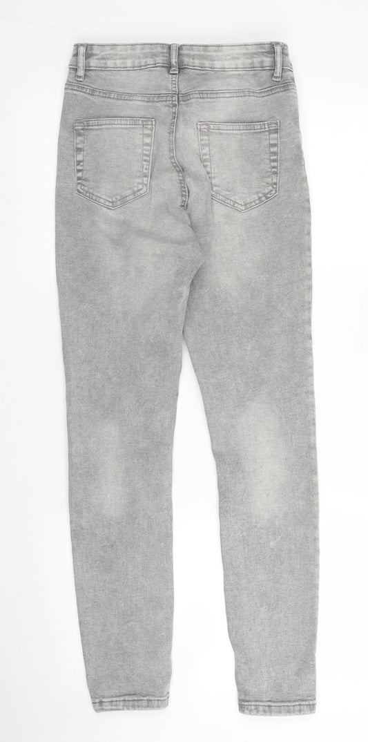 Primark Womens Grey  Denim Skinny Jeans Size 10 L27 in