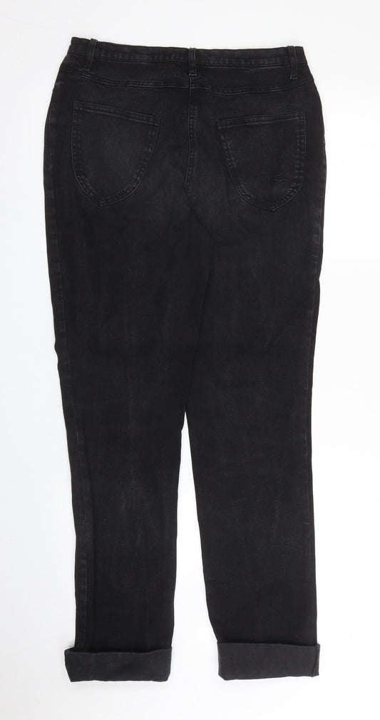 Alba Moda Womens Black  Denim Skinny Jeans Size 10 L27 in