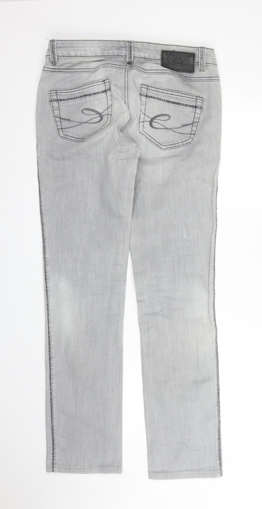 FIVE Womens Grey  Denim Straight Jeans Size 29 in L34 in