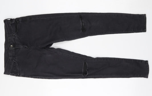 Topshop Womens Grey  Denim Skinny Jeans Size 30 L30 in