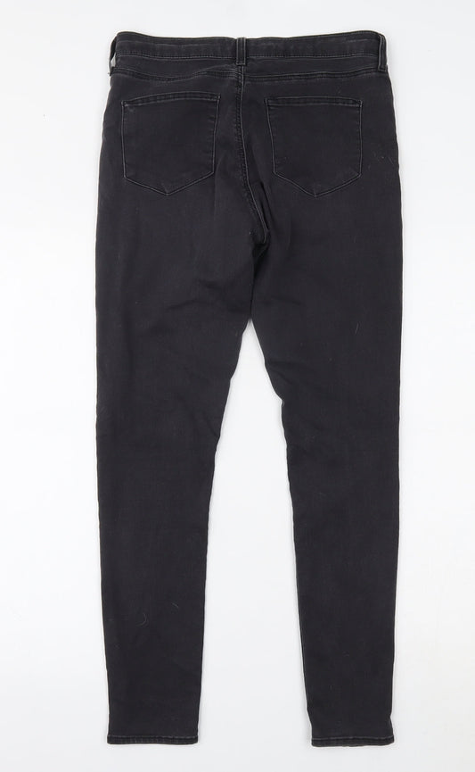 Topshop Womens Grey  Denim Skinny Jeans Size 30 L30 in